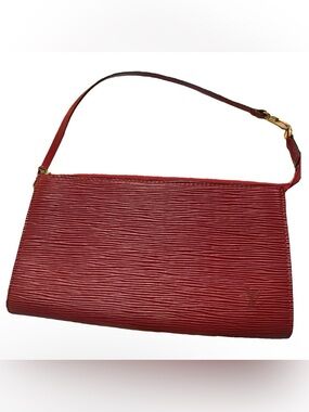Louis Vuitton Red Epi Leather Slim Shoulder Bag
